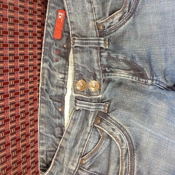 Free 🚛 LDS 6 "X2" Denim Wide Leg Jeans / Hipster - Picture 4 of 15